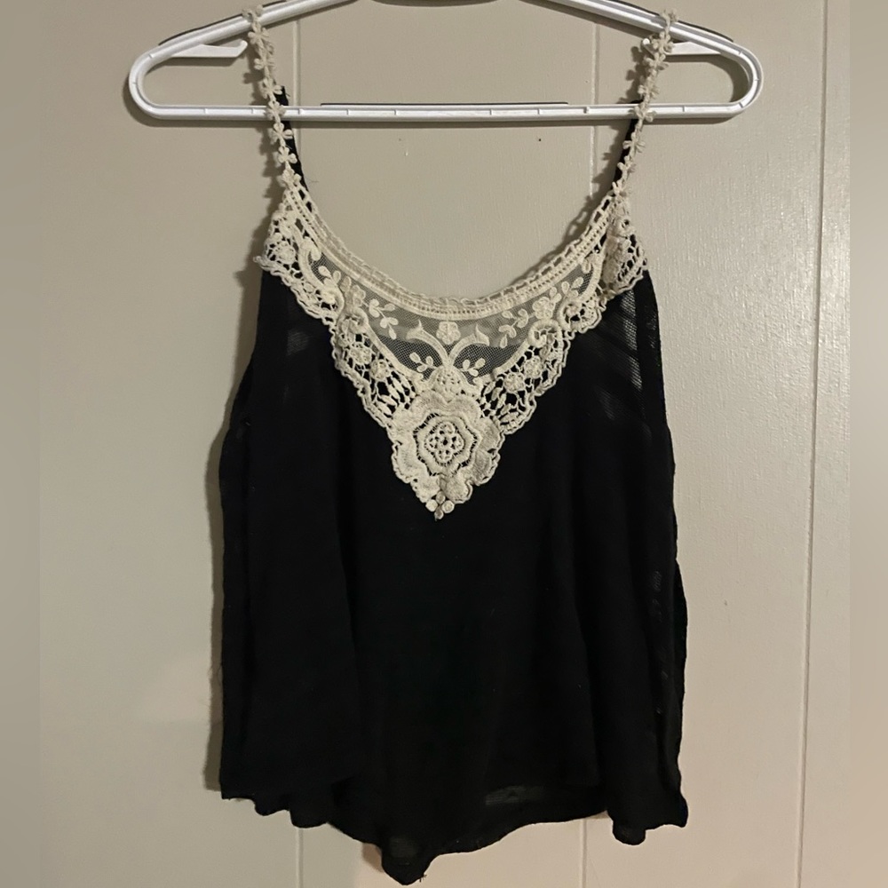 Rue21 Spaghetti Strap Tank Top with Lace Detailing